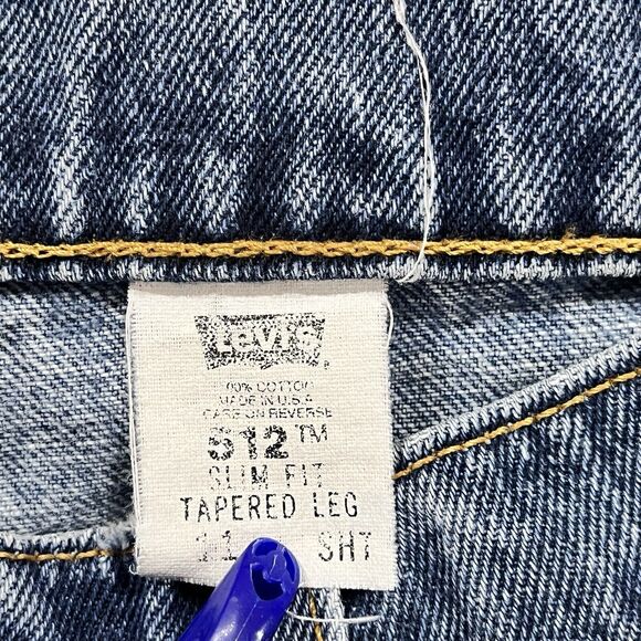 VTG Levis 512 Jeans Womens 11 Blue Slim Tapered High Rise Made in USA 90s Denim - Picture 3 of 11